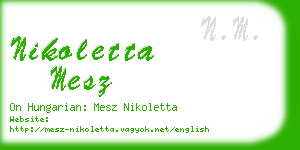 nikoletta mesz business card